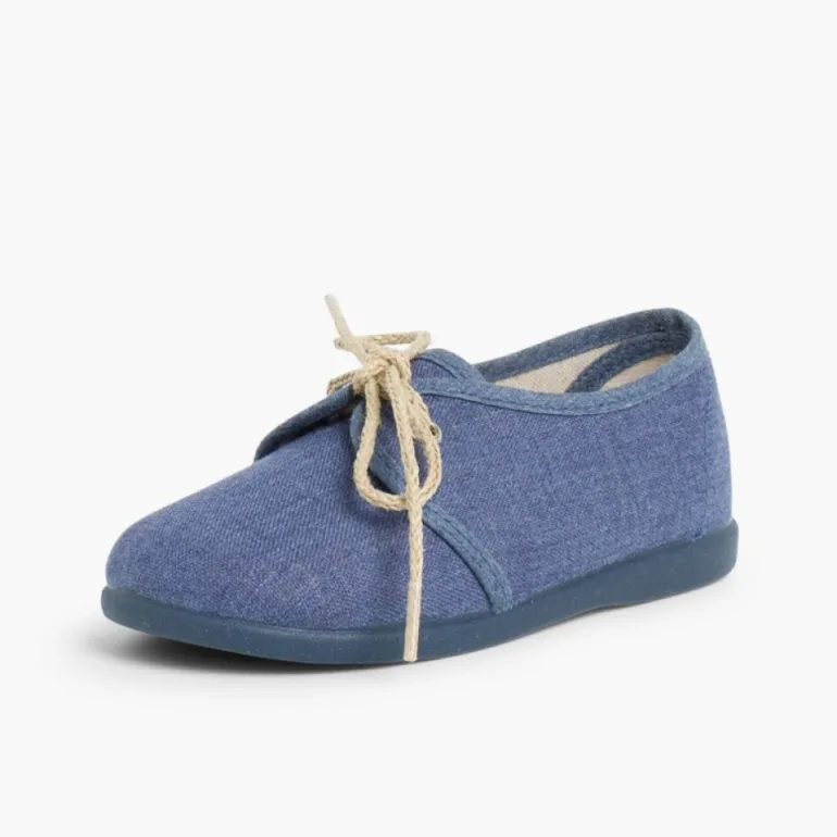 Menina Pisamonas Sapatos Blucher Menino Lona