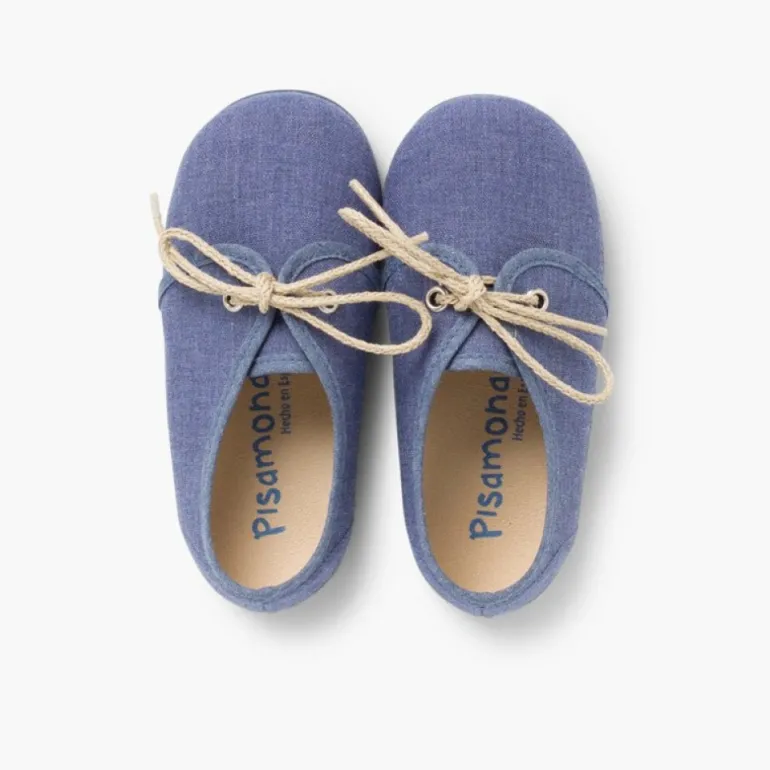 Menina Pisamonas Sapatos Blucher Menino Lona