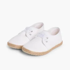 Menino Pisamonas Sapatos Blucher Sola Alpargata Efeito Raso