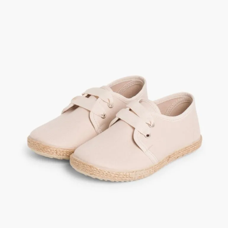 Menino Pisamonas Sapatos Blucher Sola Alpargata Efeito Raso