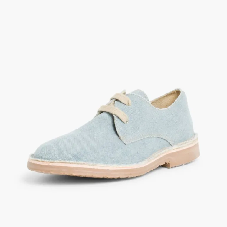 Menino Pisamonas Sapatos Blucher Tela De Saco
