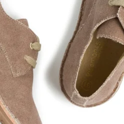 Menino Pisamonas Sapatos Blucher Tela De Saco