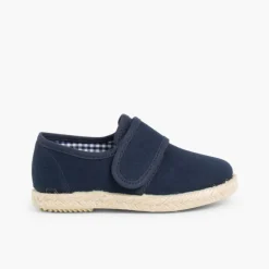 Menina Pisamonas Sapatos Blucher Tiras Aderentes Sola Alpargata