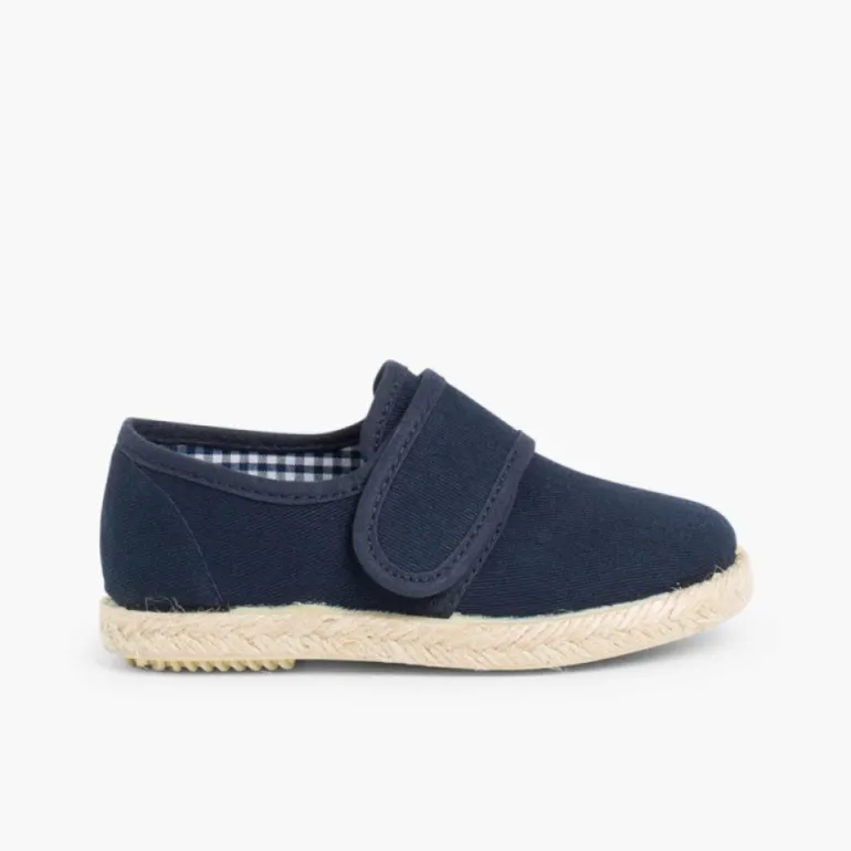 Menina Pisamonas Sapatos Blucher Tiras Aderentes Sola Alpargata