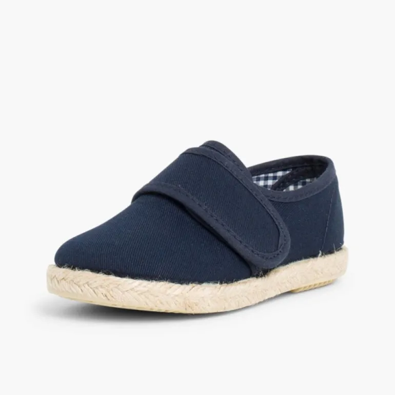 Menina Pisamonas Sapatos Blucher Tiras Aderentes Sola Alpargata