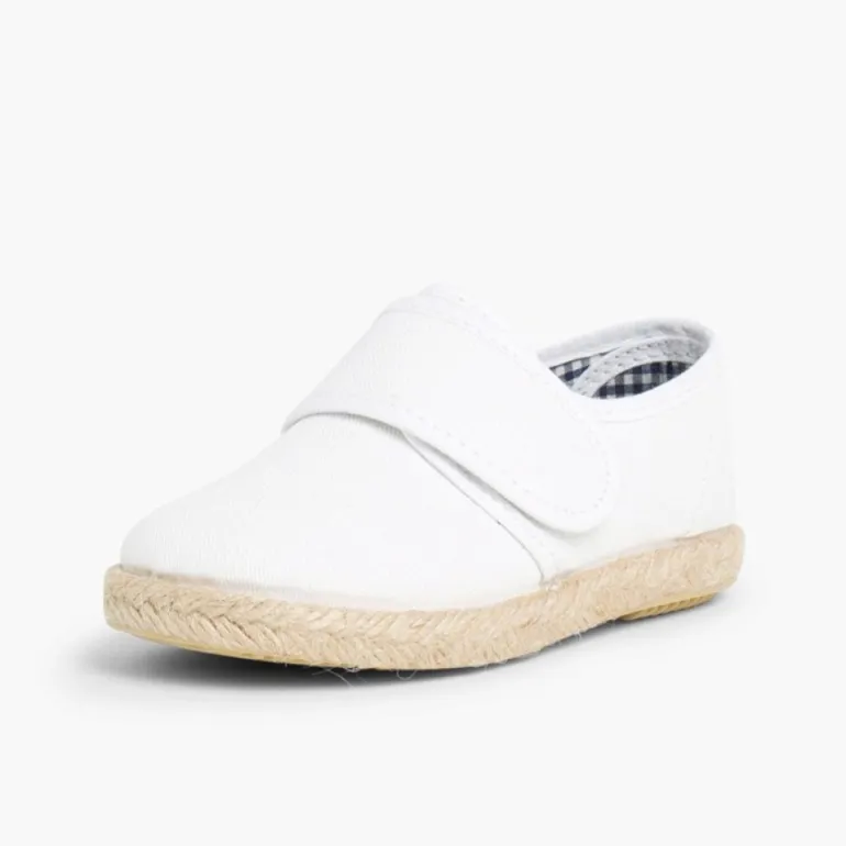 Menina Pisamonas Sapatos Blucher Tiras Aderentes Sola Alpargata