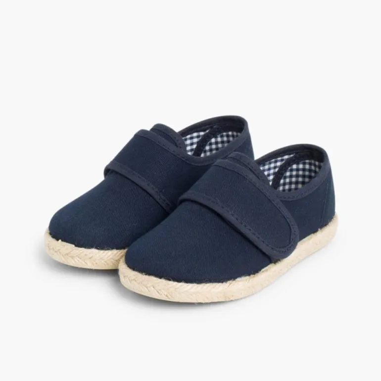 Menina Pisamonas Sapatos Blucher Tiras Aderentes Sola Alpargata
