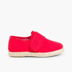 Menina Pisamonas Sapatos Blucher Tiras Aderentes Sola Alpargata