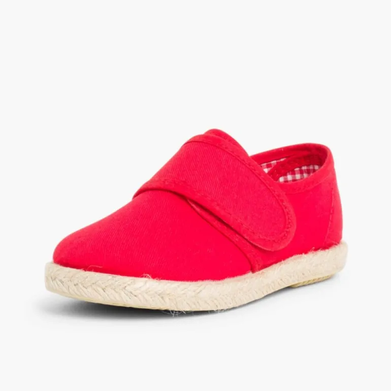 Menina Pisamonas Sapatos Blucher Tiras Aderentes Sola Alpargata