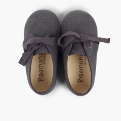 Menina Pisamonas Sapatos Crianca Tipo Blucher Com Laco E Picotados
