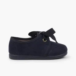 Menina Pisamonas Sapatos Crianca Tipo Blucher Com Laco E Picotados