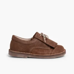 Menina Pisamonas Sapatos De Carneira Com Franjas