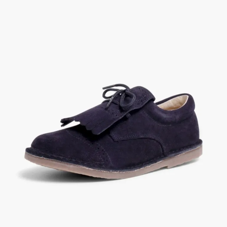Menina Pisamonas Sapatos De Carneira Com Franjas