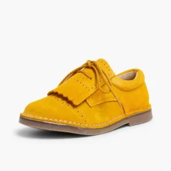 Menina Pisamonas Sapatos De Carneira Com Franjas