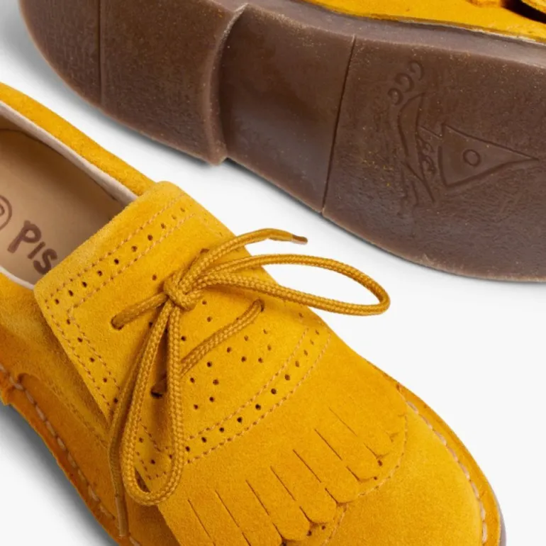 Menina Pisamonas Sapatos De Carneira Com Franjas