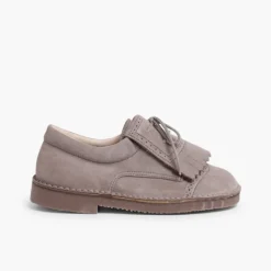 Menina Pisamonas Sapatos De Carneira Com Franjas