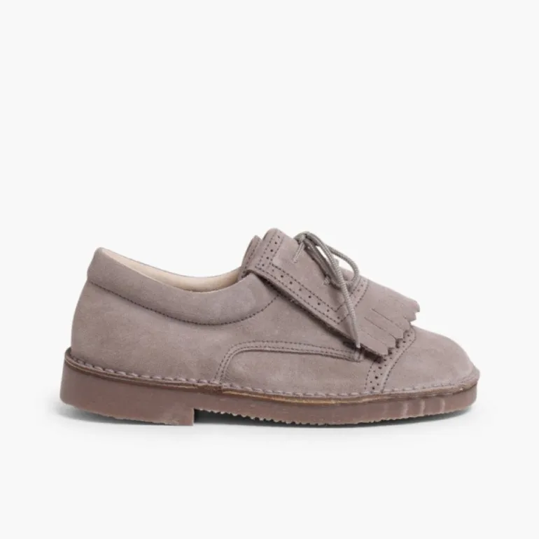 Menina Pisamonas Sapatos De Carneira Com Franjas
