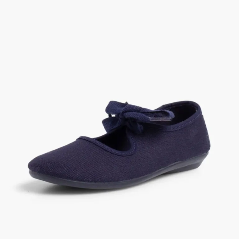 Menina Pisamonas Sapatos De Tela Nortenas Com Laco