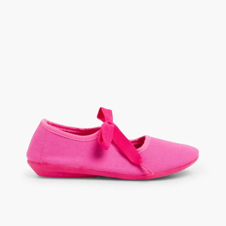 Menina Pisamonas Sapatos De Tela Nortenas Com Laco