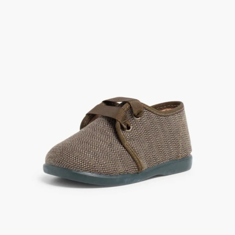 Menino Pisamonas Sapatos De Tela Tipo Blucher Menino