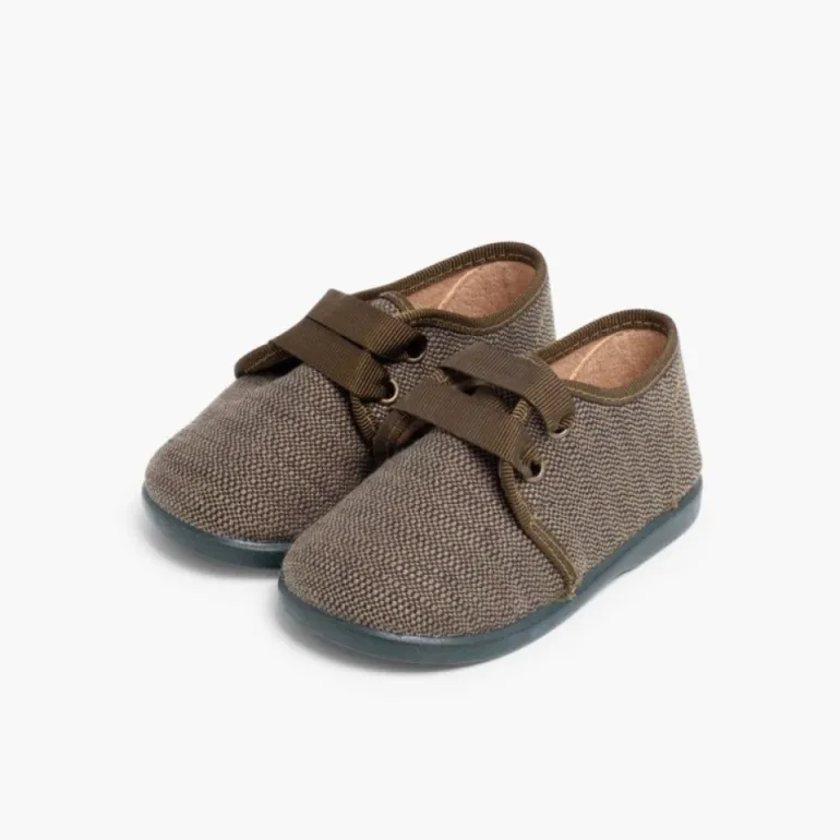 Menino Pisamonas Sapatos De Tela Tipo Blucher Menino