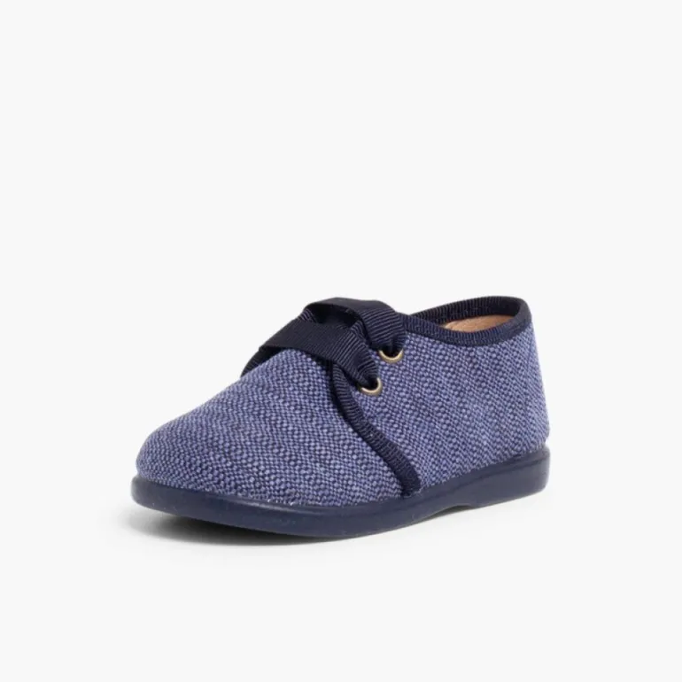 Menino Pisamonas Sapatos De Tela Tipo Blucher Menino