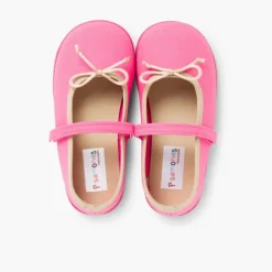 Menina Pisamonas Sapatos De Tela Tira Aderente Fina Com Laco