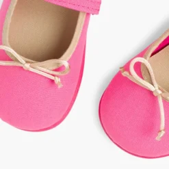 Menina Pisamonas Sapatos De Tela Tira Aderente Fina Com Laco