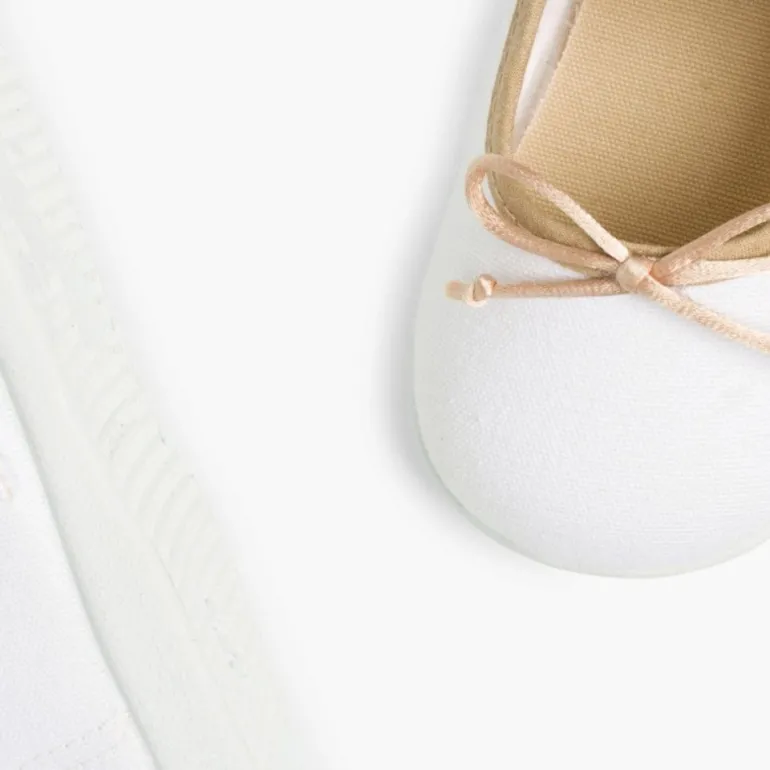 Menina Pisamonas Sapatos De Tela Tira Aderente Fina Com Laco