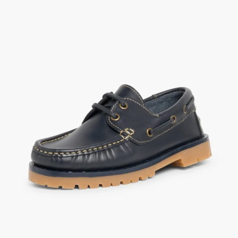 Menino Pisamonas Sapatos De Vela Com Atacadores