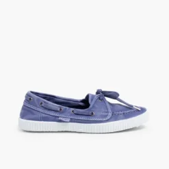 Menina Pisamonas Sapatos De Vela De Lona Com Sola Branca
