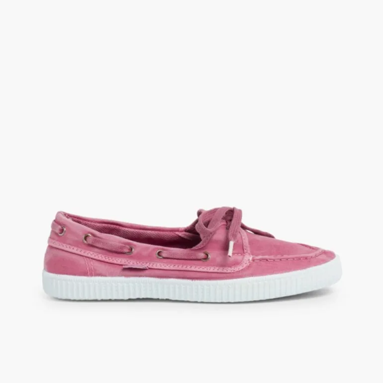 Menina Pisamonas Sapatos De Vela De Lona Com Sola Branca