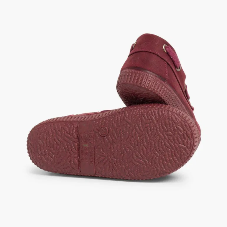 Menino Pisamonas Sapatos De Vela Lona Encerada Com Atacadores