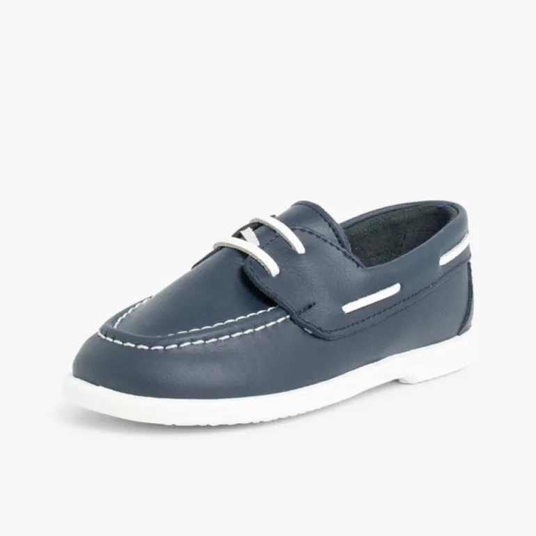 Menino Pisamonas Sapatos De Vela Pele Lavavel