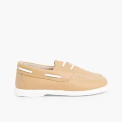 Menino Pisamonas Sapatos De Vela Pele Lavavel