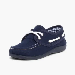 Menino Pisamonas Sapatos De Vela Tecido Com Atacadores