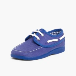 Menino Pisamonas Sapatos De Vela Tecido Com Atacadores