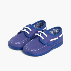 Menino Pisamonas Sapatos De Vela Tecido Com Atacadores