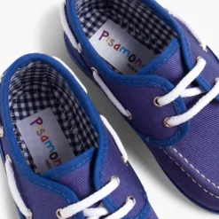 Menino Pisamonas Sapatos De Vela Tecido Com Atacadores