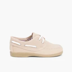 Menino Pisamonas Sapatos De Vela Tecido Com Atacadores