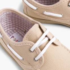 Menino Pisamonas Sapatos De Vela Tecido Com Atacadores