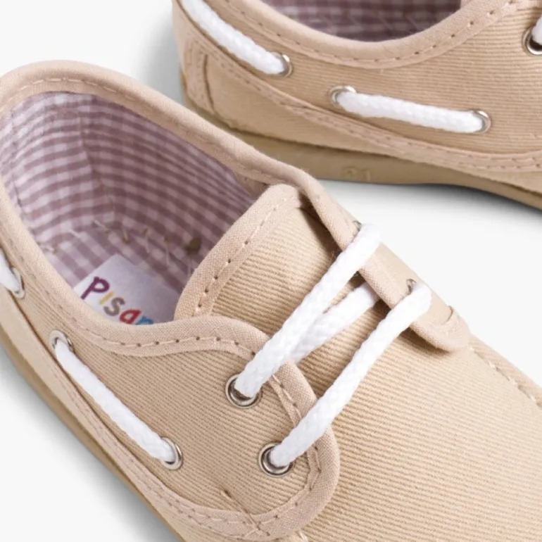 Menino Pisamonas Sapatos De Vela Tecido Com Atacadores