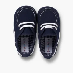 Menino Pisamonas Sapatos De Vela Tecido Com Atacadores