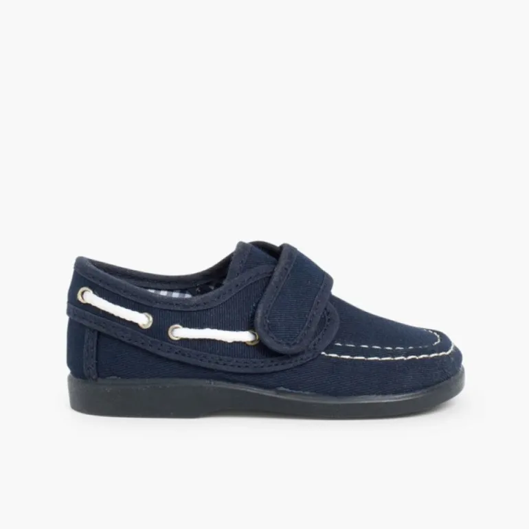 Menino Pisamonas Sapatos De Vela Tela Fecho Tiras Aderentes