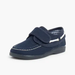 Menino Pisamonas Sapatos De Vela Tela Fecho Tiras Aderentes