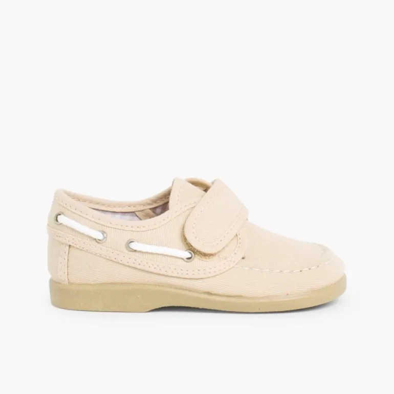 Menino Pisamonas Sapatos De Vela Tela Fecho Tiras Aderentes