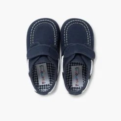 Menino Pisamonas Sapatos De Vela Tela Fecho Tiras Aderentes