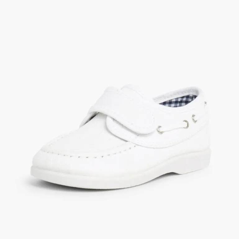 Menino Pisamonas Sapatos De Vela Tela Fecho Tiras Aderentes