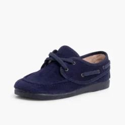 Menino Pisamonas Sapatos De Vela Tipo Camurca Com Atacadores