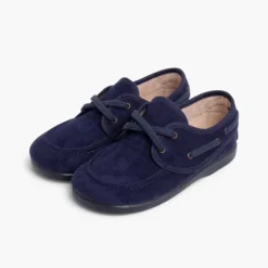 Menino Pisamonas Sapatos De Vela Tipo Camurca Com Atacadores